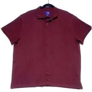 Magna Click Polo Shirt Men's Large Burgundy Red Pullover